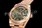 Rolex Day Date 40 RG 904L Steel JDF 1:1 Best Edition Green Dial on RG Bracelet A2836 Super Clone Watch - Image 3
