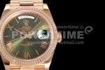 Rolex Day Date 40 RG 904L Steel JDF 1:1 Best Edition Green Dial on RG Bracelet A2836 Super Clone Watch - Image 4