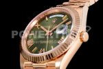 Rolex Day Date 40 RG 904L Steel JDF 1:1 Best Edition Green Dial on RG Bracelet A2836 Super Clone Watch - Image 6