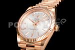Rolex Day Date 40 RG 904L Steel JDF 1:1 Best Edition Silver Stick Dial on RG Bracelet A2836 Super Clone Watch - Image 2