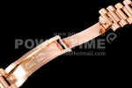 Rolex Day Date 40 RG 904L Steel JDF 1:1 Best Edition Silver Stick Dial on RG Bracelet A2836 Super Clone Watch - Image 9