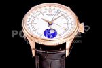 Rolex Cellini 50535 Moonphase RG EWF Best Edition White Dial on Brown Leather Strap A3195 Super Clone Watch - Image 7