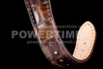 Rolex Cellini 50535 Moonphase RG EWF Best Edition White Dial on Brown Leather Strap A3195 Super Clone Watch - Image 12