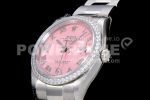 Rolex DateJust 36 SS 126284 Diamonds Bezel EWF 1:1 Best Edition Pink Dial Roman Markers on Oyster Bracelet A3235 Super Clone Watch - Image 5