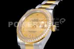 Rolex DateJust 36 SS/YG 126283 Diamonds Bezel EWF 1:1 Best Edition Gold Dial Roman Markers on Oyster Bracelet A3235 Super Clone Watch - Image 5