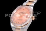 Rolex DateJust 36 SS/RG 126281 Diamonds Bezel EWF 1:1 Best Edition Rose Gold Dial Roman Markers on Oyster Bracelet A3235 Super Clone Watch - Image 4