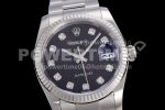 Rolex DateJust 36 SS 116234 Fluted Bezel DJF Best Edition Black Computer Dial on SS Oyster Bracelet A2836 Super Clone Watch - Image 3