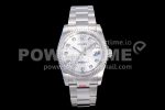 Rolex DateJust 36 SS 116234 Fluted Bezel DJF Best Edition Silver Computer Dial on SS Oyster Bracelet A2836 Super Clone Watch