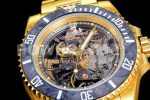 Rolex Andrea Pirlo Project Skeleton Submariner YG VRF Best Edition on YG Bracelet SA3130 Super Clone Watch - Image 4