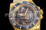 Rolex Andrea Pirlo Project Skeleton Submariner YG VRF Best Edition on YG Bracelet SA3130 Super Clone Watch - Image 9