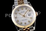 Rolex DateJust 36 SS/YG 126233 EWF Gold Wrapped 904L Steel White Dial Diamonds Markers on Jubilee Bracelet SA3235 Super Clone Watch - Image 2