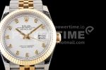 Rolex DateJust 36 SS/YG 126233 EWF Gold Wrapped 904L Steel White Dial Diamonds Markers on Jubilee Bracelet SA3235 Super Clone Watch - Image 3
