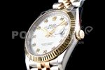 Rolex DateJust 36 SS/YG 126233 EWF Gold Wrapped 904L Steel White Dial Diamonds Markers on Jubilee Bracelet SA3235 Super Clone Watch - Image 5