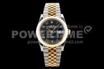 Rolex DateJust 36 SS/YG 126233 EWF Gold Wrapped 904L Steel Black Dial Roman Markers on Jubilee Bracelet SA3235 Super Clone Watch