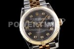 Rolex DateJust 36 SS/YG 126233 EWF Gold Wrapped 904L Steel Gray Dial Diamonds Markers on Jubilee Bracelet SA3235 Super Clone Watch - Image 2
