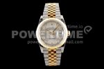 Rolex DateJust 36 SS/YG 126233 EWF Gold Wrapped 904L Steel Silver Dial Diamonds Markers on Jubilee Bracelet SA3235 Super Clone Watch