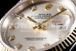 Rolex DateJust 36 SS/YG 126233 EWF Gold Wrapped 904L Steel Silver Dial Diamonds Markers on Jubilee Bracelet SA3235 Super Clone Watch - Image 3