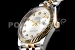 Rolex DateJust 36 SS/YG 126233 EWF Gold Wrapped 904L Steel Silver Dial Diamonds Markers on Jubilee Bracelet SA3235 Super Clone Watch - Image 4