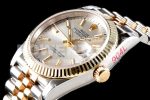 Rolex DateJust 36 SS/YG 126233 EWF Gold Wrapped 904L Steel Silver Dial Stick Markers on Jubilee Bracelet SA3235 Super Clone Watch - Image 6