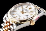 Rolex DateJust 36 SS/YG 126233 GMF Gold Wrapped 904L Steel White Dial Stick Markers on Jubilee Bracelet SA3235 Super Clone Watch - Image 6