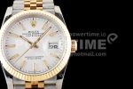 Rolex DateJust 36 SS/YG 126233 GMF Gold Wrapped 904L Steel White Dial Stick Markers on Jubilee Bracelet SA3235 Super Clone Watch - Image 3