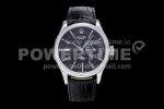 Rolex Cellini 50519 SS GMF 1:1 Best Edition Black Dial on Black Leather Strap SA3165 Super Clone Watch