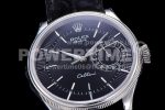 Rolex Cellini 50519 SS GMF 1:1 Best Edition Black Dial on Black Leather Strap SA3165 Super Clone Watch - Image 2