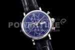 IWC Portofino Chrono SS ‘150 Years’ TWF Best Edition Blue Dial on Black Leather Strap A7750 Super Clone Watch - Image 2