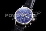 IWC Portofino Chrono SS ‘150 Years’ TWF Best Edition Blue Dial on Black Leather Strap A7750 Super Clone Watch - Image 3