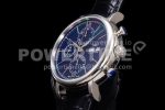 IWC Portofino Chrono SS ‘150 Years’ TWF Best Edition Blue Dial on Black Leather Strap A7750 Super Clone Watch - Image 9