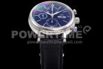 IWC Portofino Chrono SS ‘150 Years’ TWF Best Edition Blue Dial on Black Leather Strap A7750 Super Clone Watch - Image 5