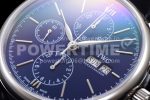 IWC Portofino Chrono SS ‘150 Years’ TWF Best Edition Blue Dial on Black Leather Strap A7750 Super Clone Watch - Image 7