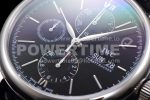 IWC Portofino Chronograph SS Black Dial on Black Leather Strap A7750 Super Clone Watch - Image 7