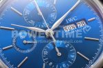 IWC Portofino Chrono SS ‘150 Years’ TWF Best Edition Blue Dial on Black Leather Strap A7750 Super Clone Watch - Image 8