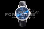 IWC Portofino Chrono SS ‘150 Years’ TWF Best Edition Blue Dial on Black Leather Strap A7750 Super Clone Watch
