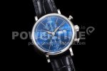 IWC Portofino Chrono SS ‘150 Years’ TWF Best Edition Blue Dial on Black Leather Strap A7750 Super Clone Watch - Image 2
