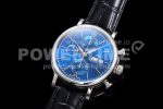 IWC Portofino Chrono SS ‘150 Years’ TWF Best Edition Blue Dial on Black Leather Strap A7750 Super Clone Watch - Image 3