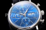IWC Portofino Chrono SS ‘150 Years’ TWF Best Edition Blue Dial on Black Leather Strap A7750 Super Clone Watch - Image 6