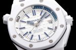 Audemars Piguet Royal Oak Offshore Diver White Ceramic IPF Best Edition on Rubber Strap A3120 Super Clone Watch - Image 6