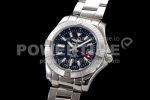 Breitling Avenger GMT 45mm SS GF 1:1 Best Edition Black Dial on SS Bracelet A2836 Super Clone Watch - Image 3