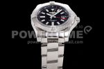 Breitling Avenger GMT 45mm SS GF 1:1 Best Edition Black Dial on SS Bracelet A2836 Super Clone Watch - Image 5