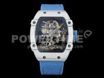 Richard Mille Replica Watches RM027-02 RMF Real Tourbillon Blue Nylon Strap 1:1 Fake watches Super Clone Watch