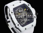 Richard Mille Replica Watches RM027-02 RMF Real Tourbillon White Nylon Strap 1:1 Fake watches Super Clone Watch - Image 2