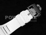 Richard Mille RM027-02 Nadal Real Tourbillon RMF Best Edition White Forge Carbon Black Inner Bezel on White Rubber Strap Super Clone Watch - Image 9