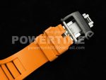 Richard Mille RM027-02 Nadal Real Tourbillon RMF Best Edition White Forge Carbon Black Inner Bezel on Orange Rubber Strap Super Clone Watch - Image 9
