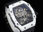 Richard Mille RM027-02 Nadal Real Tourbillon RMF Best Edition White Forge Carbon Black Inner Bezel on Black Rubber Strap Super Clone Watch - Image 2