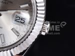 Rolex DateJust 41 SS Fluted Bezel KING 1:1 Best Edition 904L Steel Silver Stick Dial on Jubilee Bracelet VR3235 Super Clone Watch - Image 6