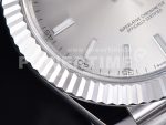Rolex DateJust 41 SS Fluted Bezel KING 1:1 Best Edition 904L Steel Silver Stick Dial on Jubilee Bracelet VR3235 Super Clone Watch - Image 7