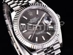 Rolex DateJust 41 SS Fluted Bezel KING 1:1 Best Edition 904L Steel Gray Stick Dial on Jubilee Bracelet VR3235 Super Clone Watch - Image 3