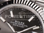 Rolex DateJust 41 SS Fluted Bezel KING 1:1 Best Edition 904L Steel Gray Stick Dial on Jubilee Bracelet VR3235 Super Clone Watch - Image 4
